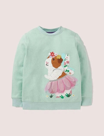 Guinea Pig Appliqué Sweatshirt - Mini Taylor